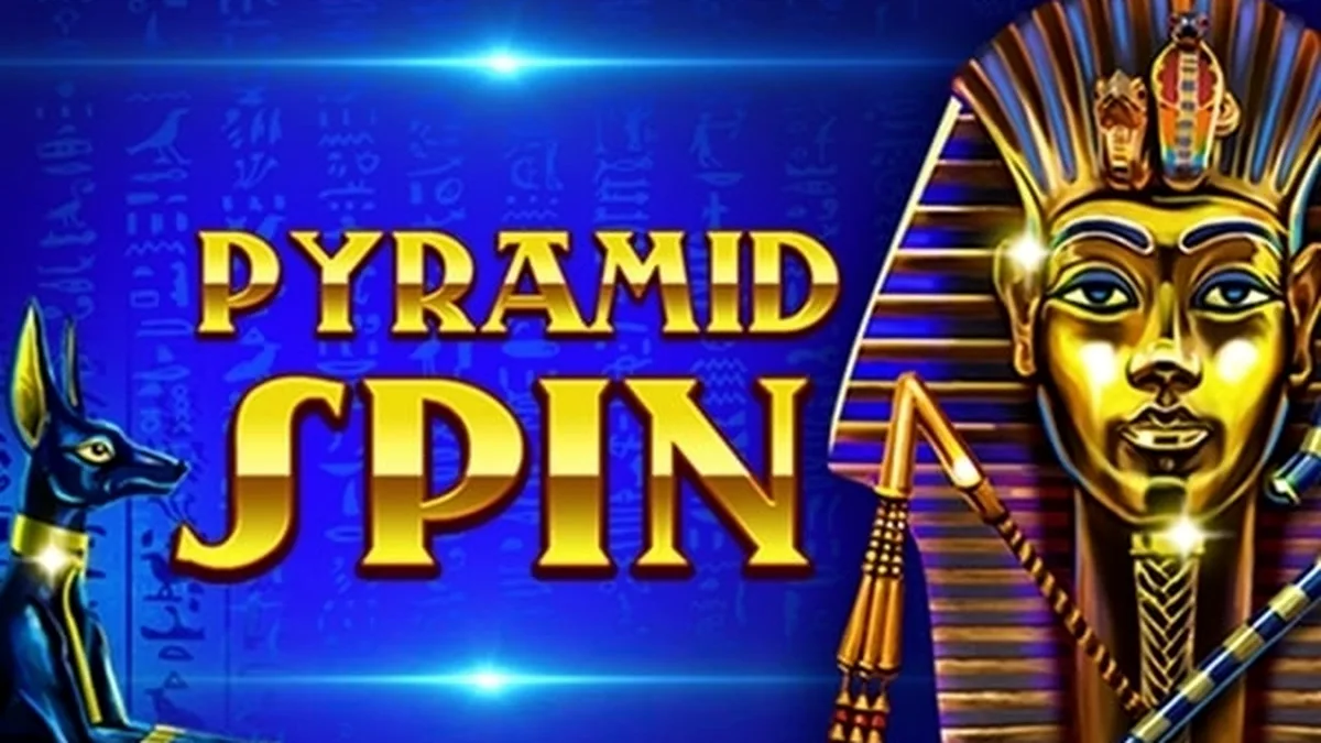Tampilan visual permainan slot Pyramid Spin dengan latar belakang piramida