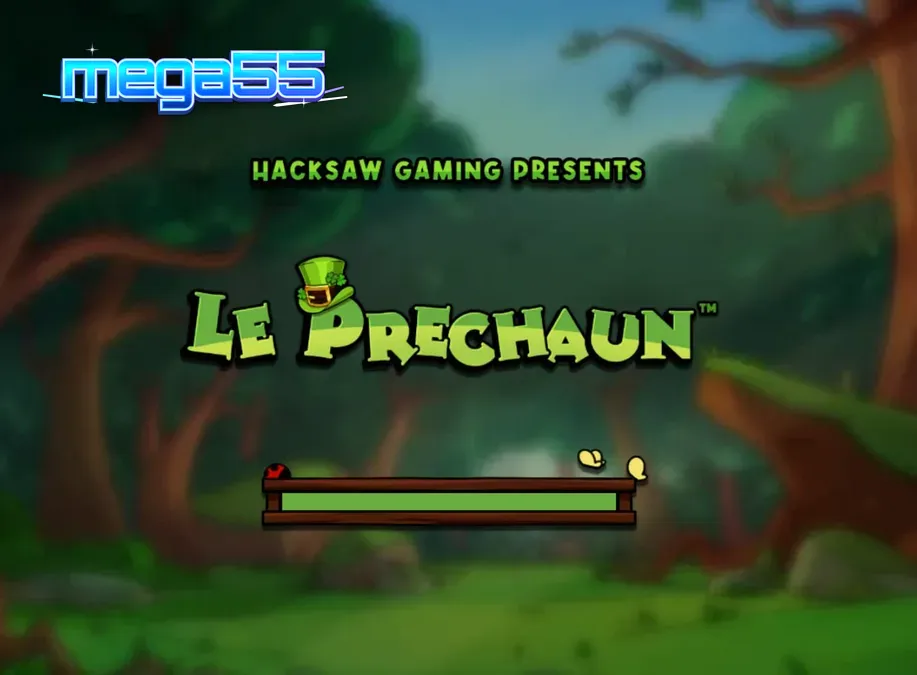 Tampilan visual slot Le Prechaun dengan karakter rakun dan grid permainan.